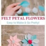How to make felt petal flowers for spring.