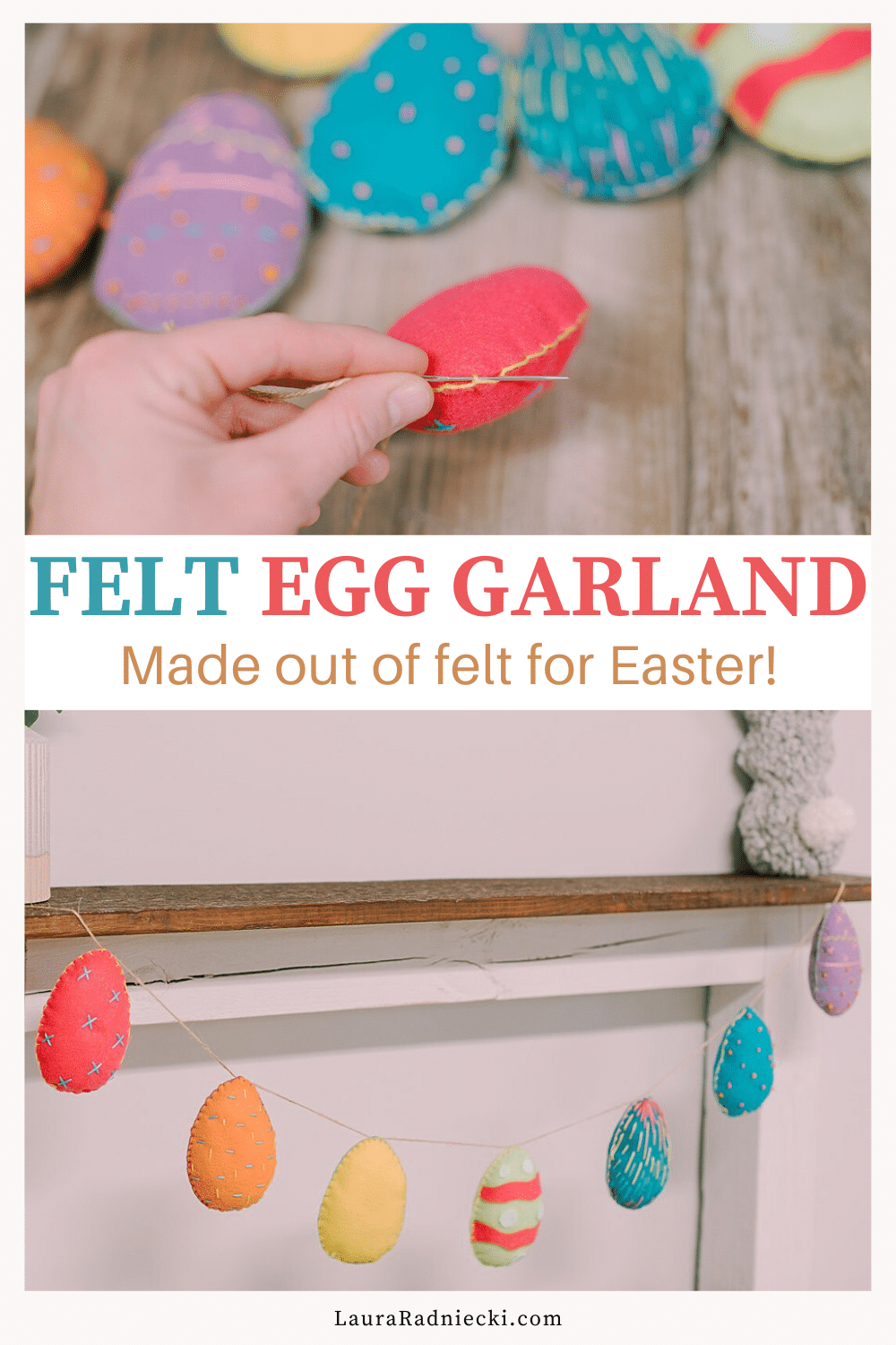 How to Make a Felt Easter Egg Garland