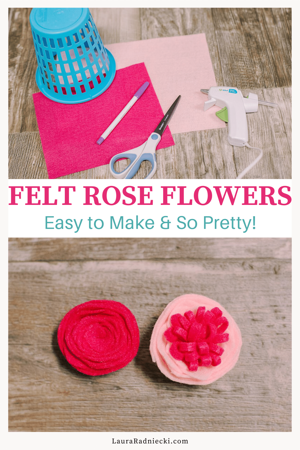 How to Make Felt Rose Flowers