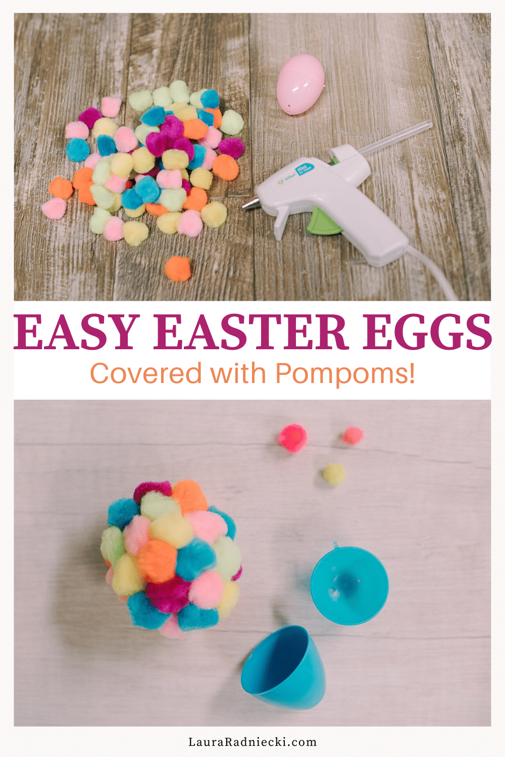 How to Make Pompom-Covered Easter Eggs