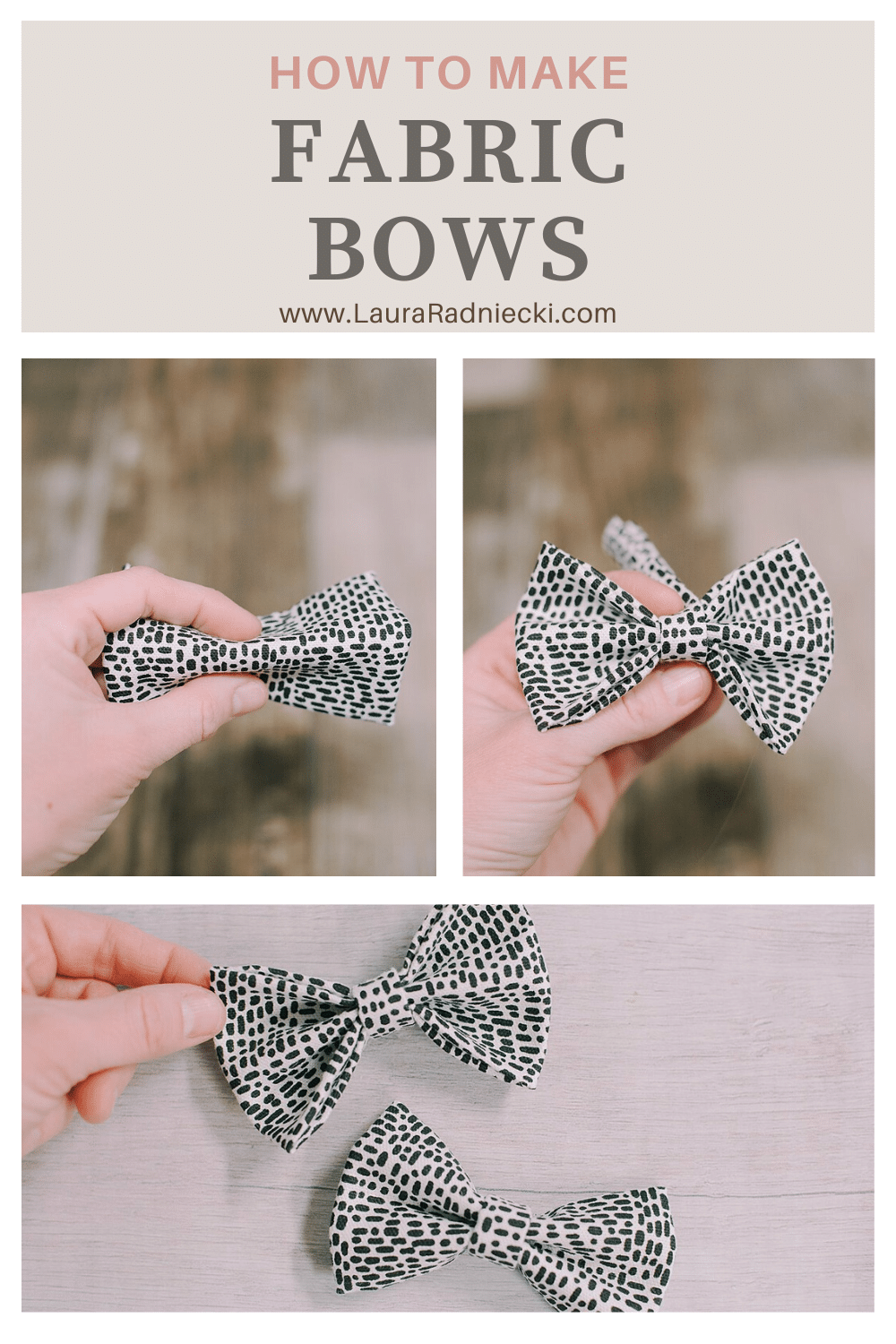 How to Make a Bow out of Fabric - Two Types of Bows