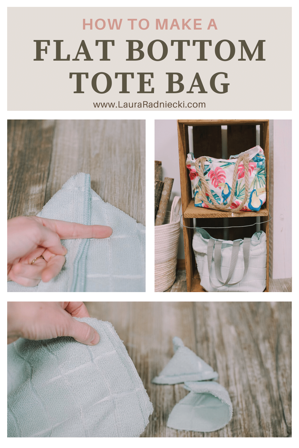 Flat bottom tote bag on sale