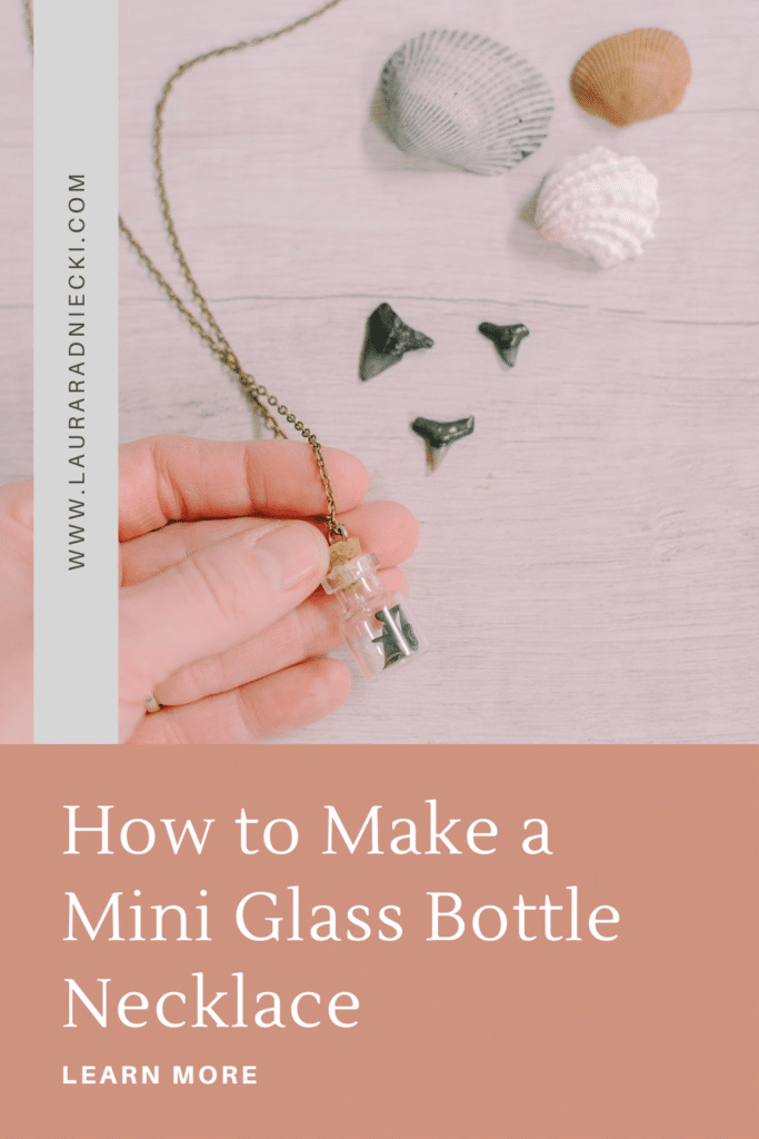 How to Make a Mini Glass Bottle Necklace with Sharks Teeth Inside
