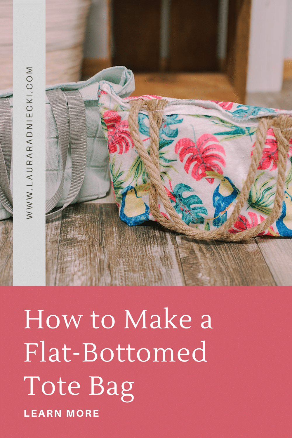 How to Make a Flat Bottom Tote Bag out of Hand Towels | DIY Flat-Bottomed Tote Bag from Handtowels