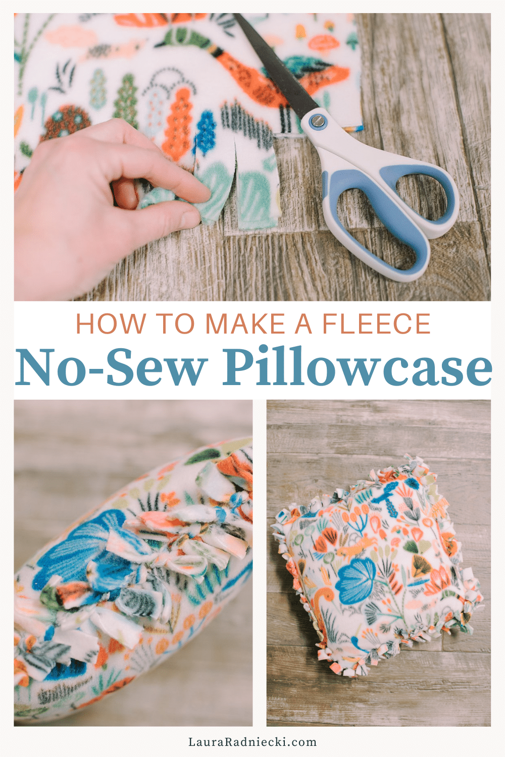 How to Make a Fleece Tie Pillowcase