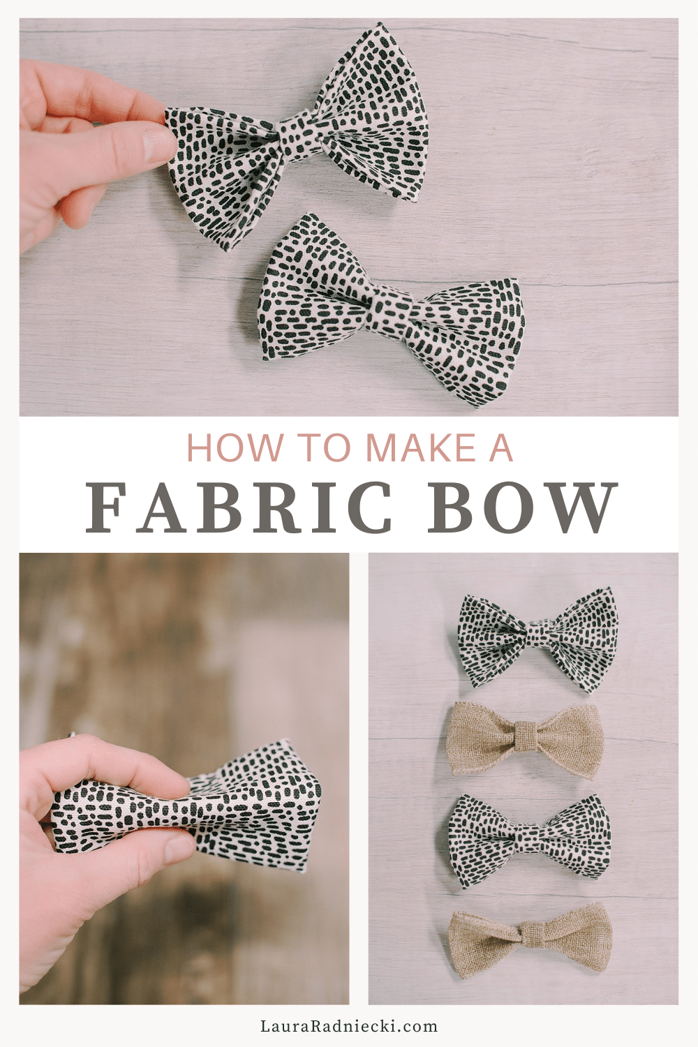 How to Make a Bow out of Fabric - Two Types of Bows