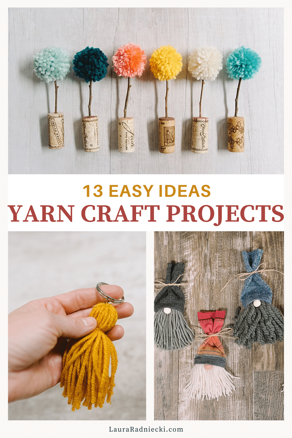 How to Make Yarn Pom Poms  Yarn crafts for kids, Diy yarn crafts