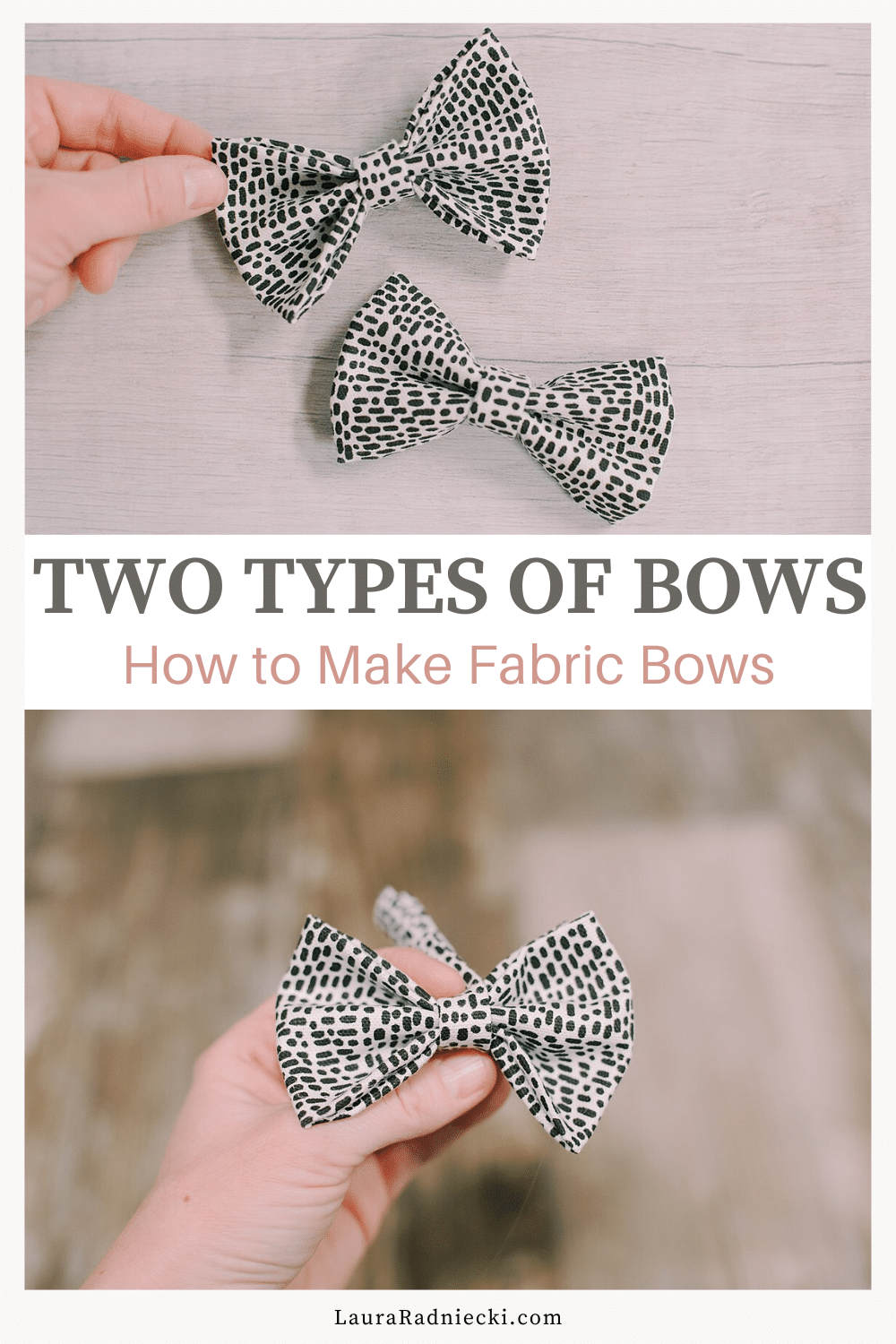 How to Make a Bow out of Fabric - Two Types of Bows