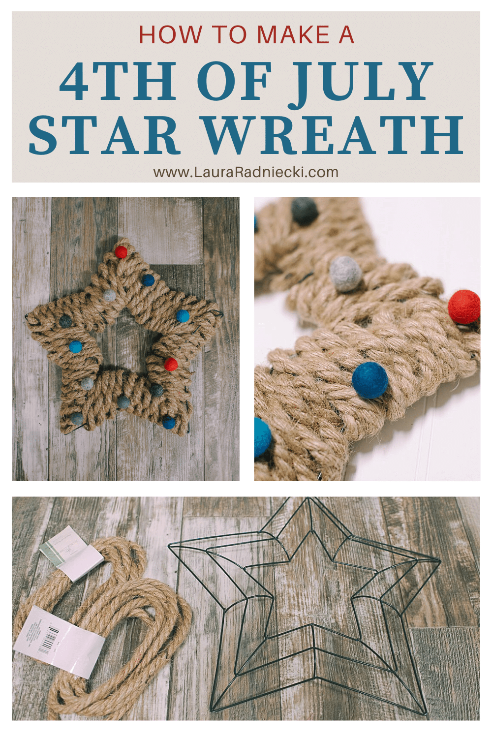 DIY Star Wreath for 4th of July