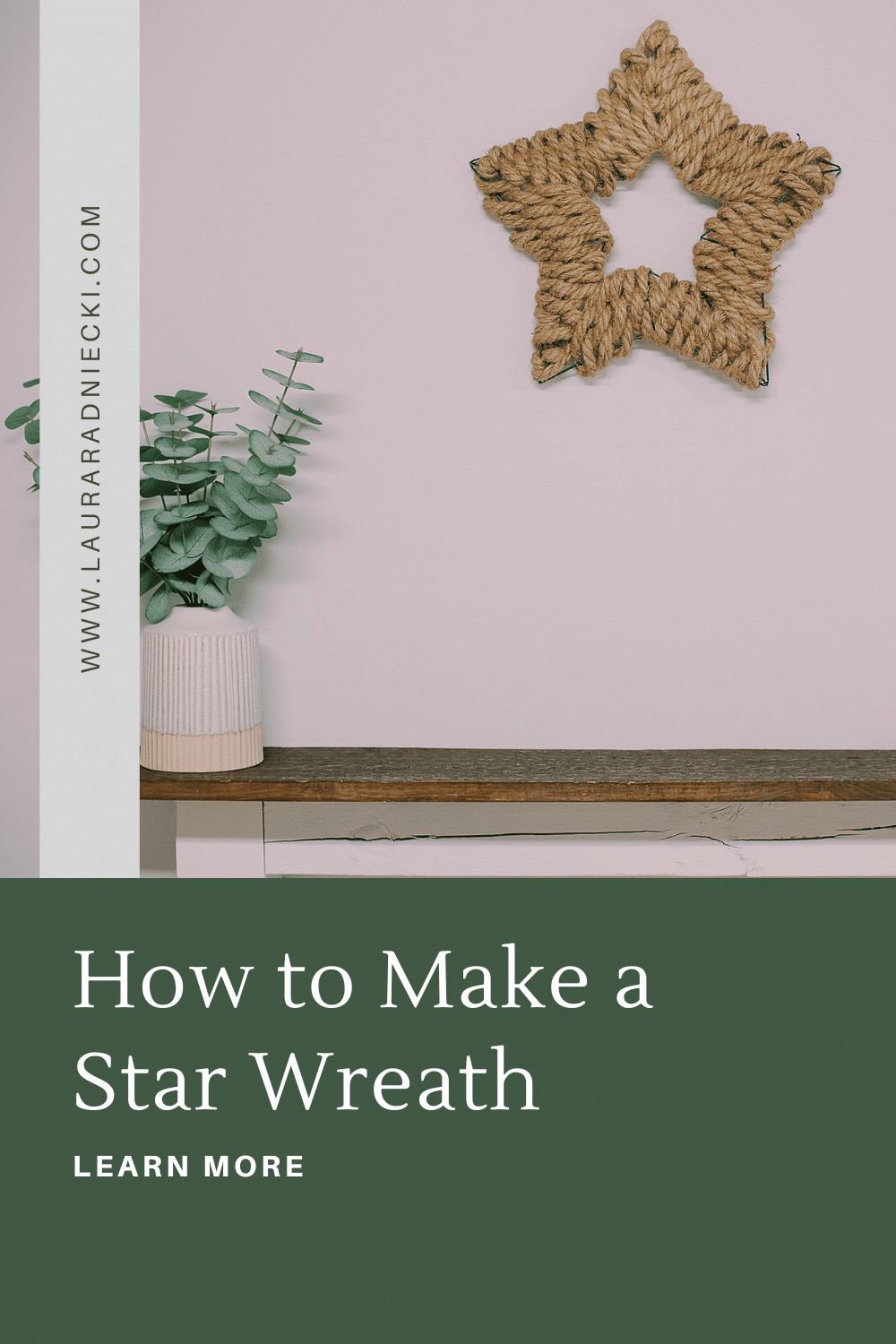 How to Make a DIY Star Wreath using Jute Rope