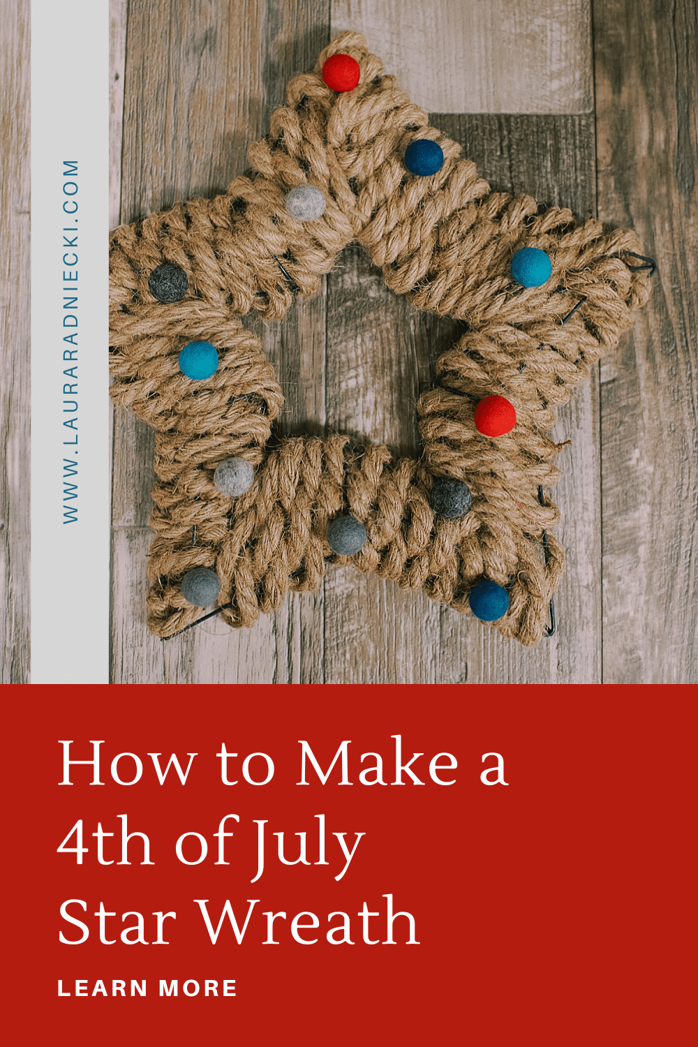 How to Make a 4th of July Star Wreath out of Jute Rope