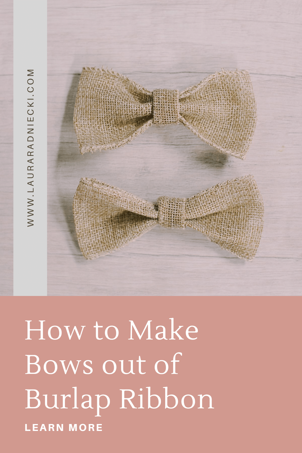 DIY BURLAP BOW  EASY BOW TUTORIAL 