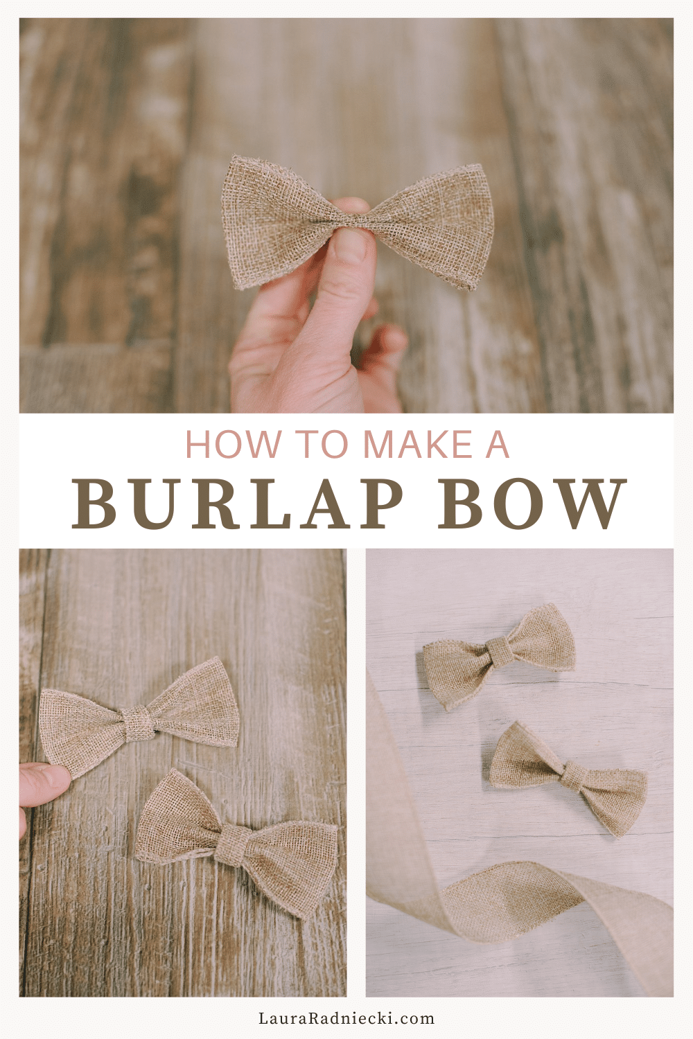 How to Make a Burlap Bow Tutorial - Burlap Bow Bow DIY