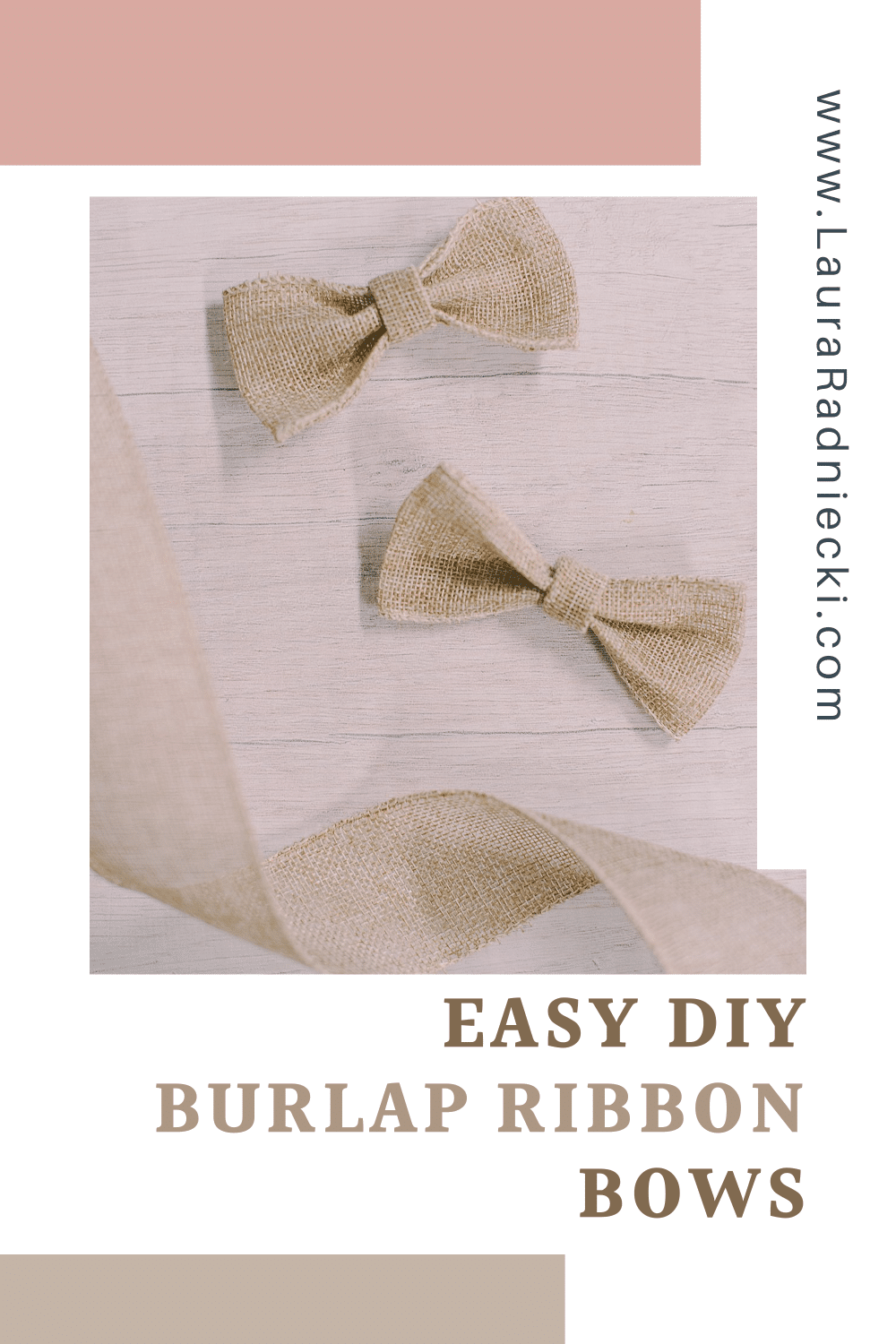 How to Make Bows from Burlap Ribbon