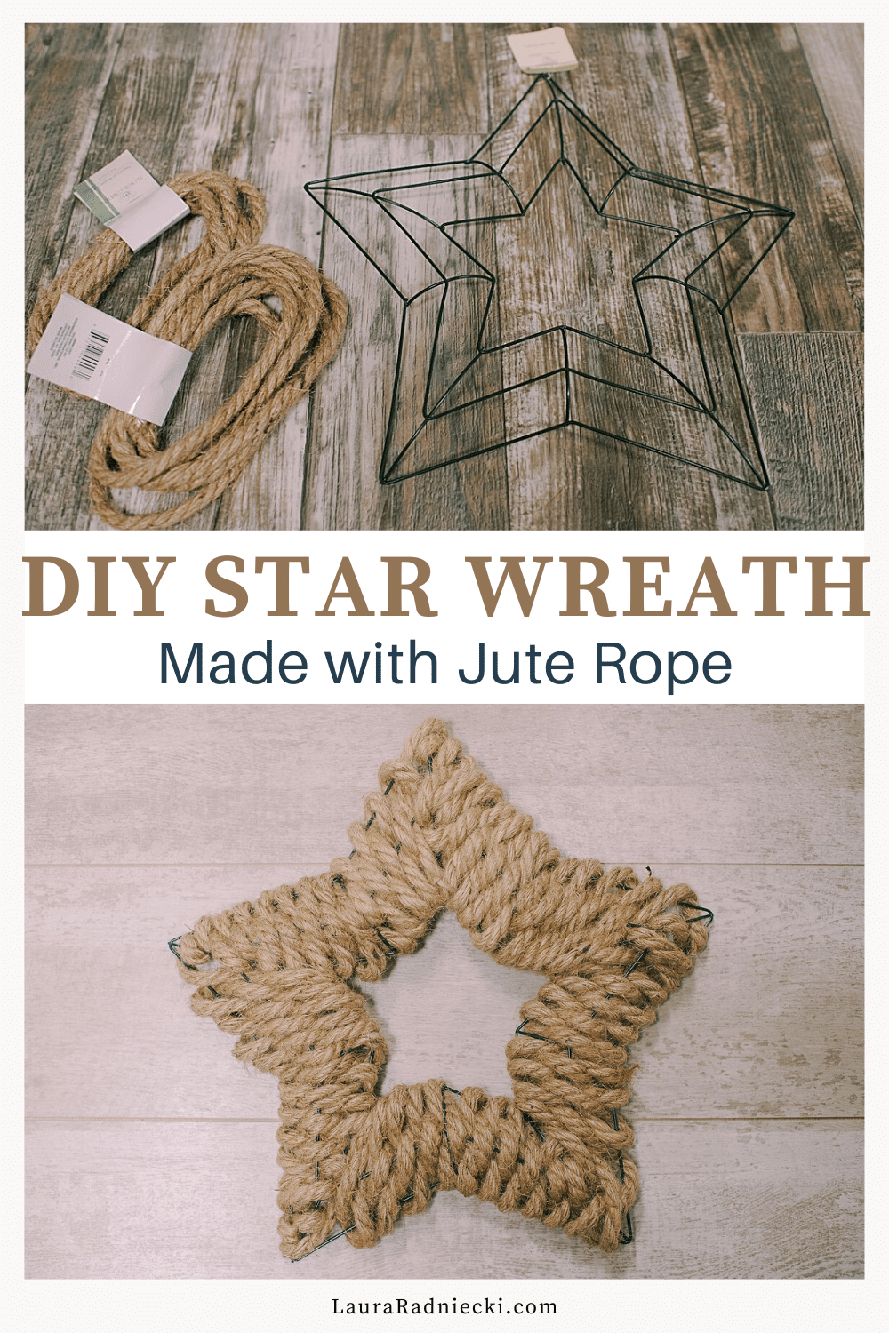 How to Make a Star Wreath | DIY Jute Star Wreath