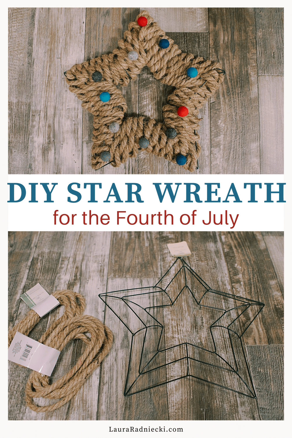 DIY Star Wreath for 4th of July