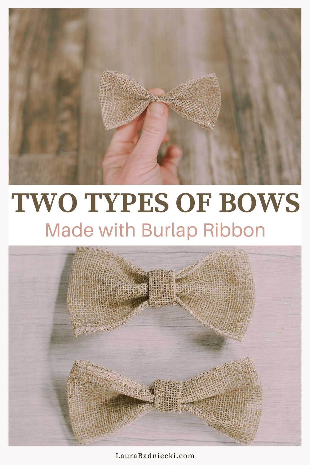 How to Make Bows from Burlap Ribbon