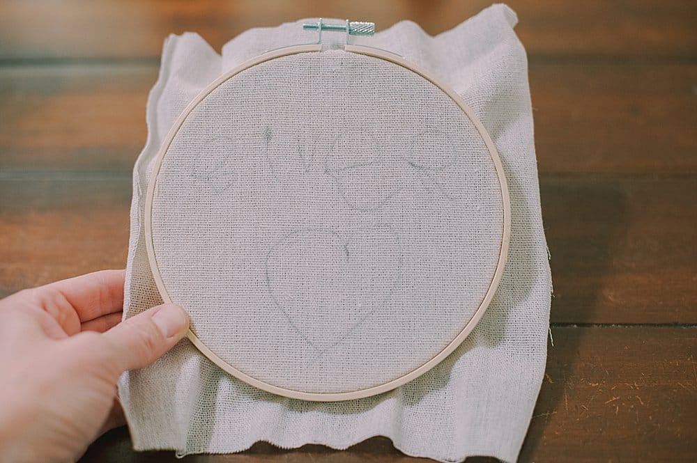 how to make a DIY kids handwritten embroidery keepsake