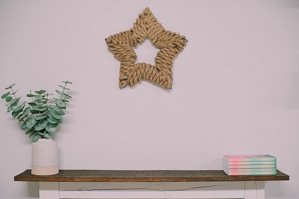 How to Make a Star Wreath with a wire wreath form and jute rope