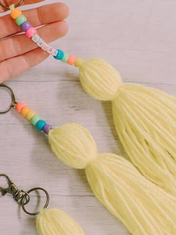 How to make Yarn Tassel Keychains for Back-to-School