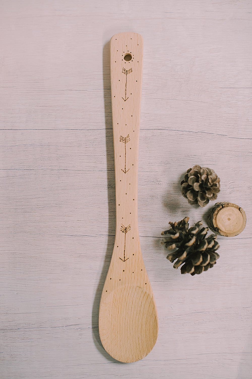 how to make a DIY woodburned wooden spoon