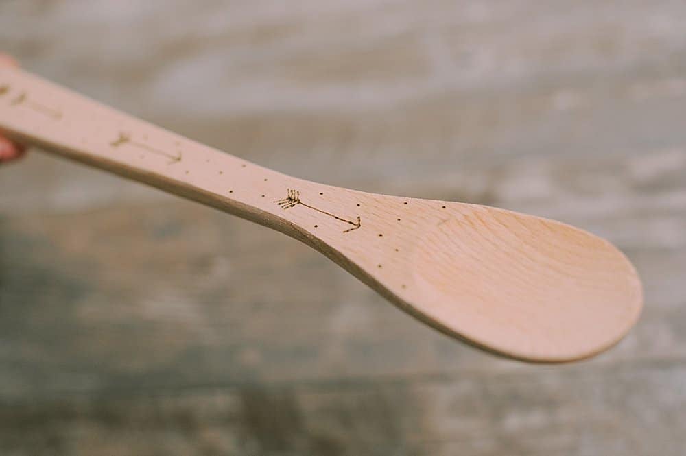 how to make a DIY woodburned wooden spoon