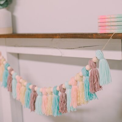 How to Make a Pastel Yarn Tassel Garland