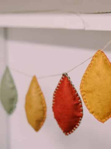 how to make a felt leaf garland