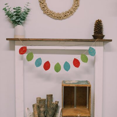 How to Make an Embroidered Felt Leaf Garland