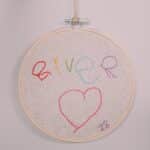 How to make a DIY kids' handwriting embroidery keepsake