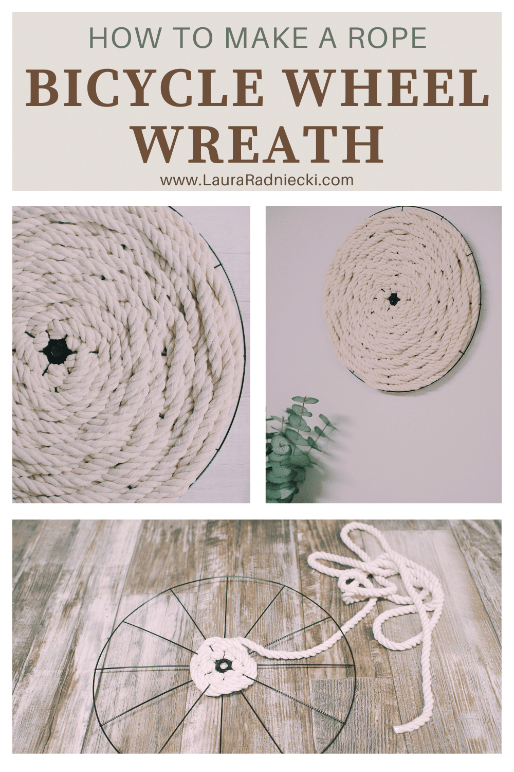 How to Make a Rope Bicycle Wheel Wreath
