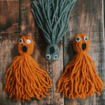 How to make diy yarn tassel ghosts