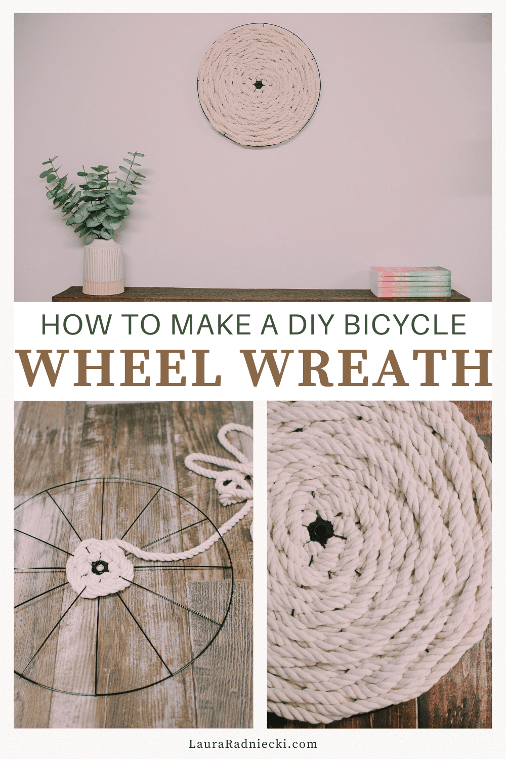 How to Make a Rope Bicycle Wheel Wreath