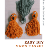 How to make diy yarn tassel ghosts
