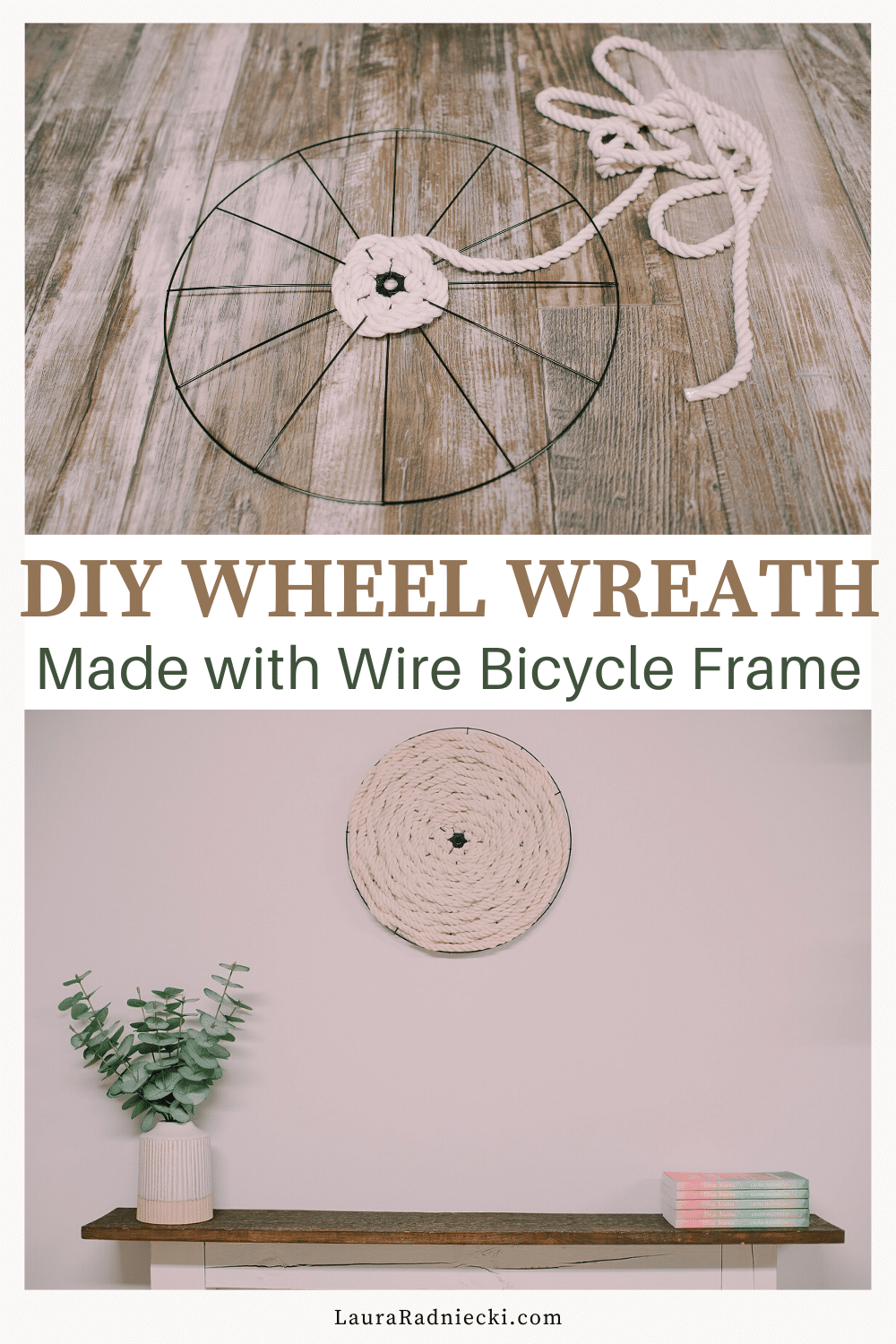 How to Make a Rope Bicycle Wheel Wreath