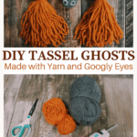 How to make diy yarn tassel ghosts