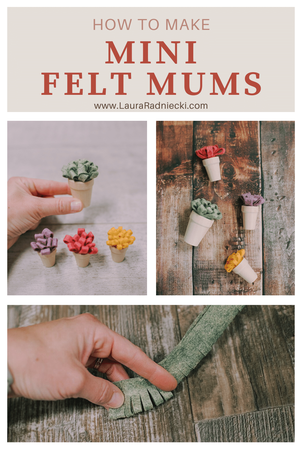 How to Make Mini Felt Mums