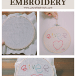 How to make a kids handwriting embroidery project
