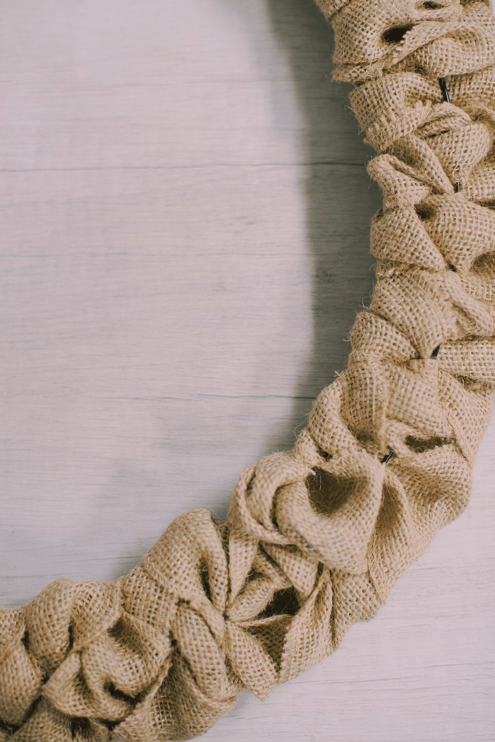 How to Make a Burlap Ribbon Wreath