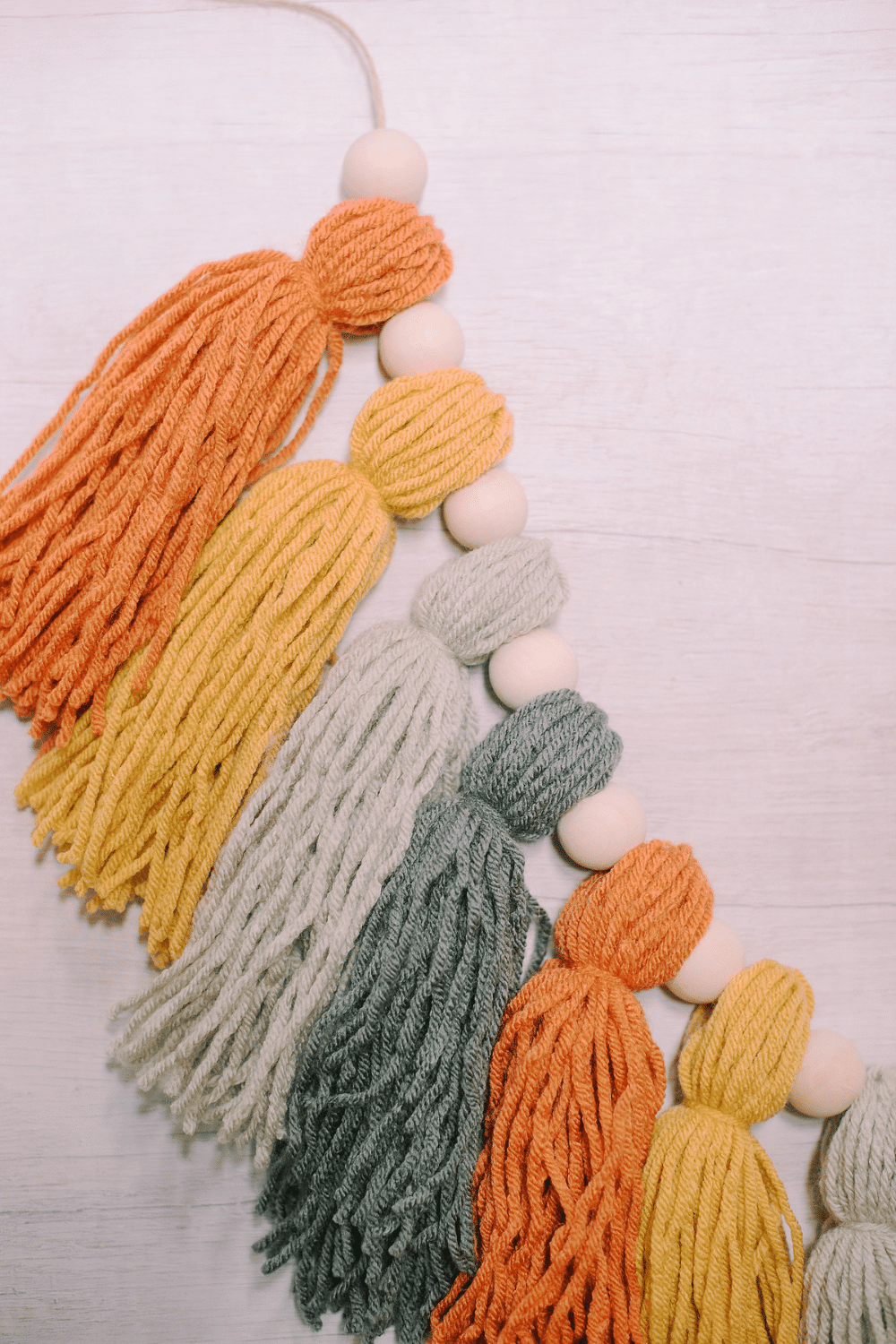 How to Make a Fall Yarn Tassel Garland