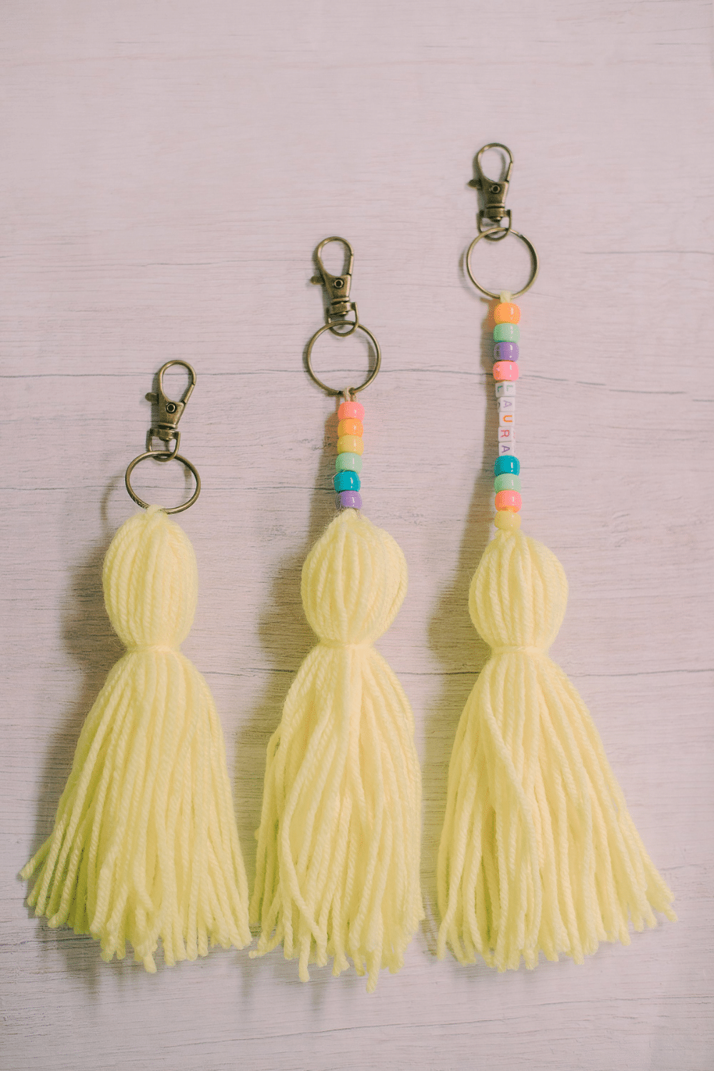 How to Make Yarn Tassel Keychains for Back-to-School