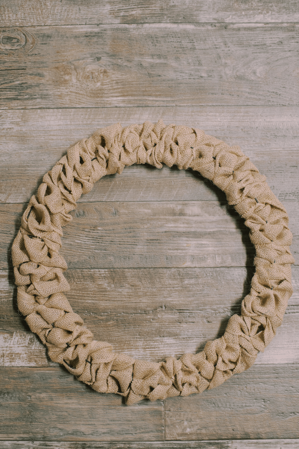 How to Make a Burlap Ribbon Wreath