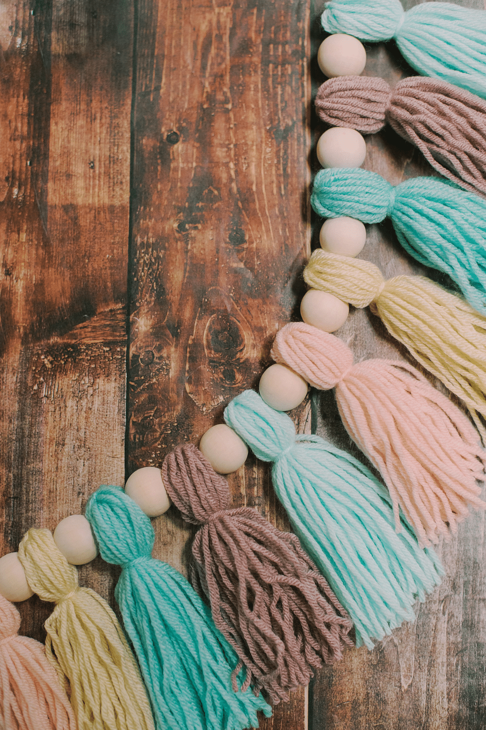 How to Make a Pastel Yarn Tassel Garland