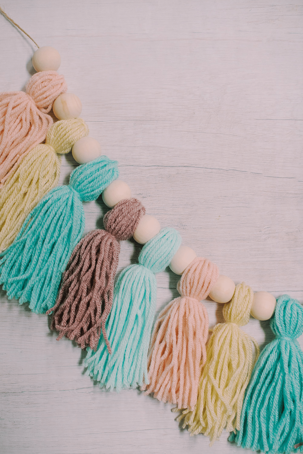 How to Make a Pastel Yarn Tassel Garland