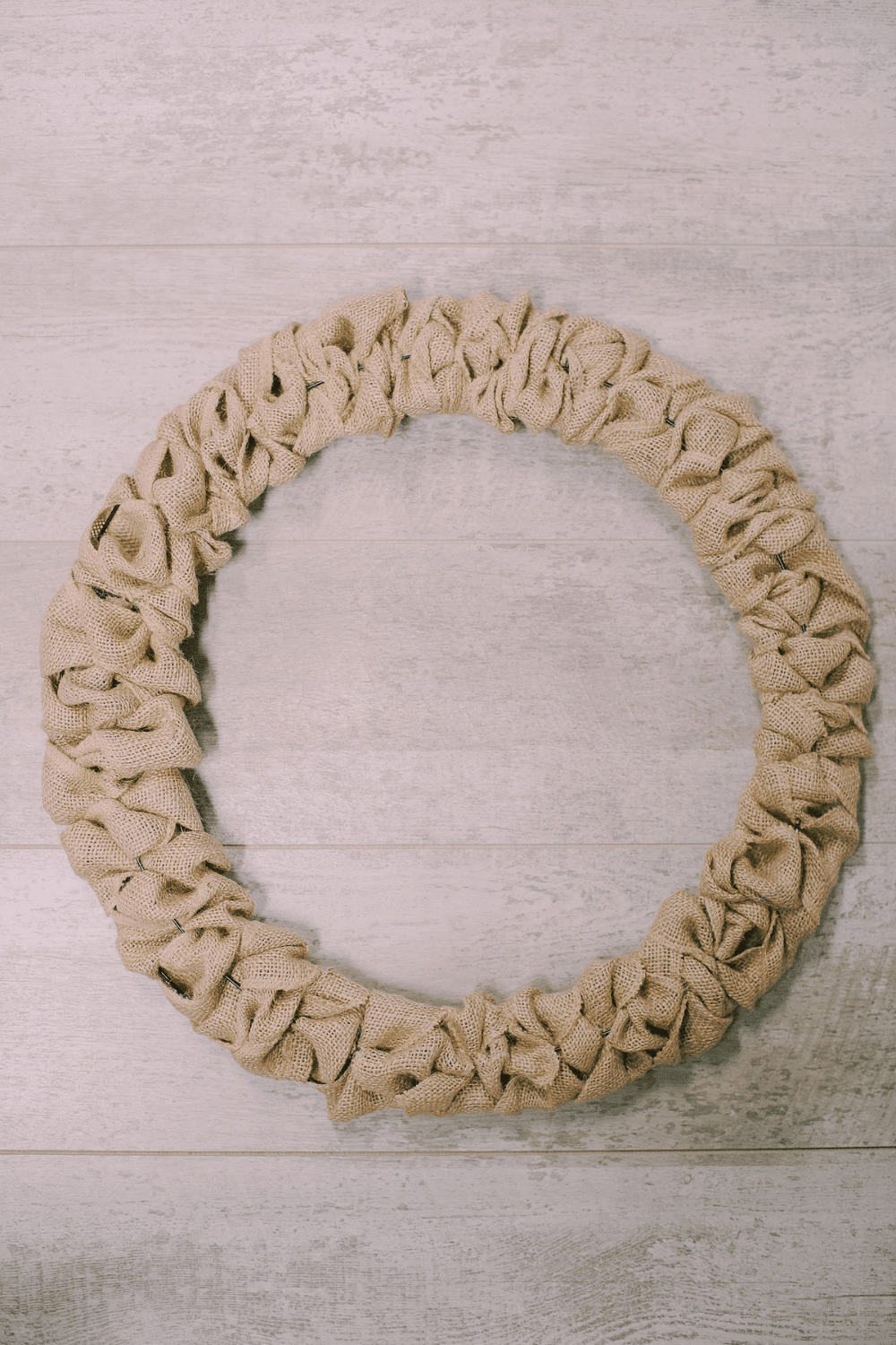 How to Make a Burlap Ribbon Wreath