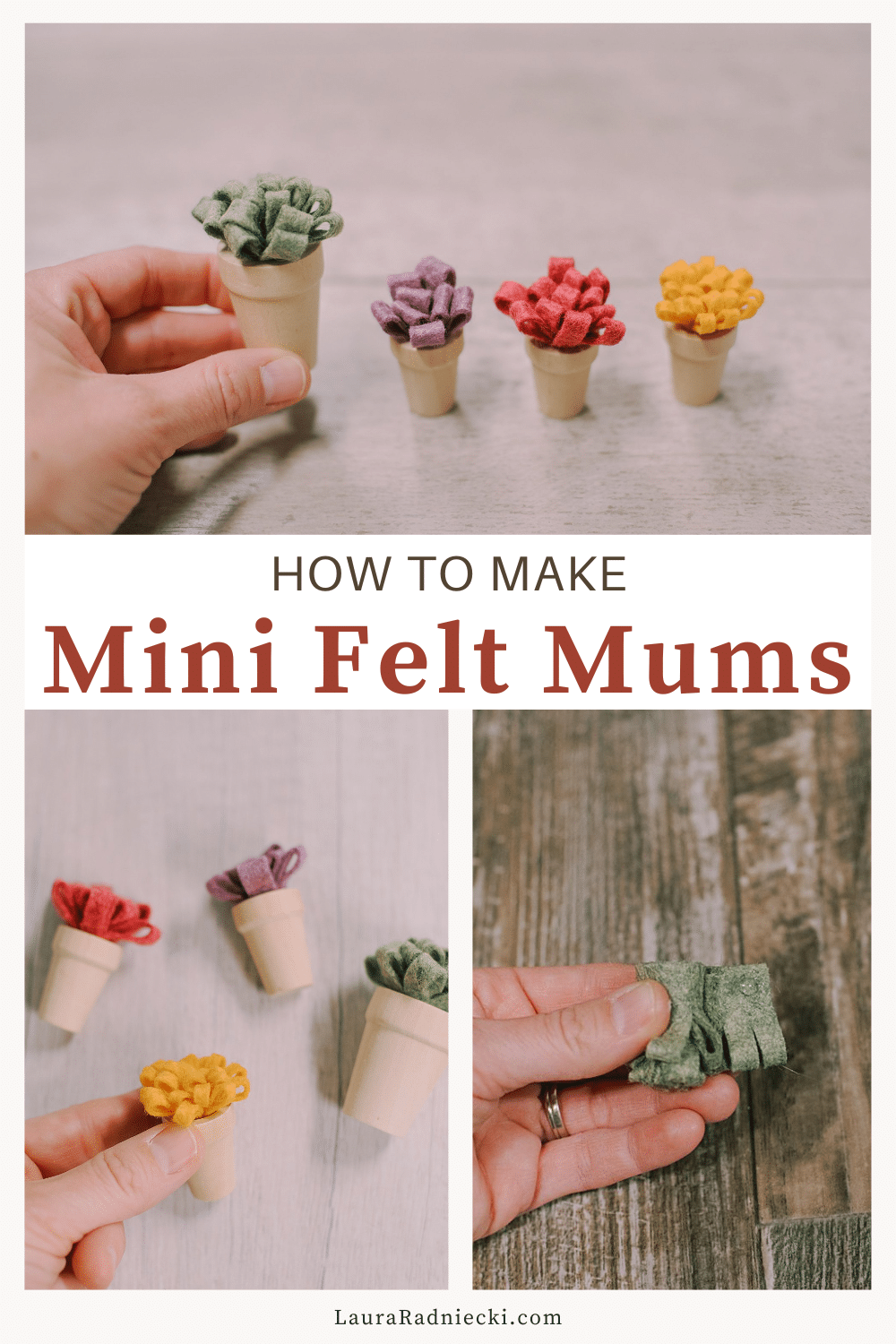 How to Make Mini Felt Mums