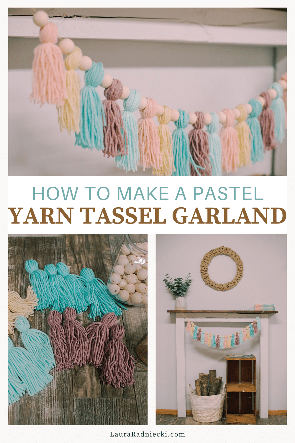 Rainbow Pom Pom Garland  DIY Tutorial - Pastel Craft Cafe