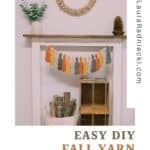 How to make a Fall Tassel Garland using yarn and wooden beads and twine as the hanging string.