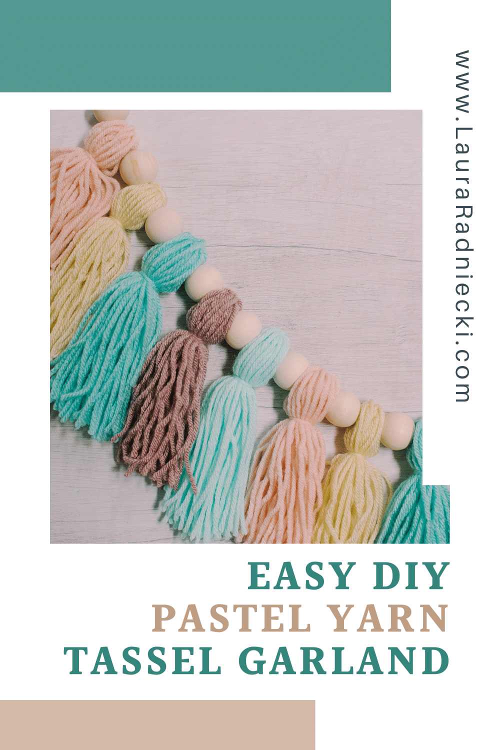 How to Make a Pastel Yarn Tassel Garland