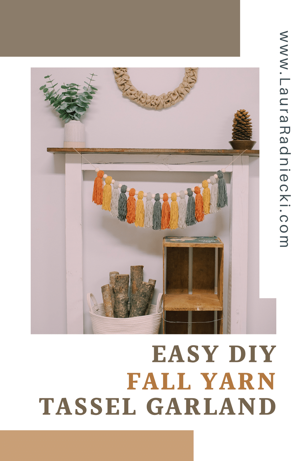 How to Make a Fall Yarn Tassel Garland